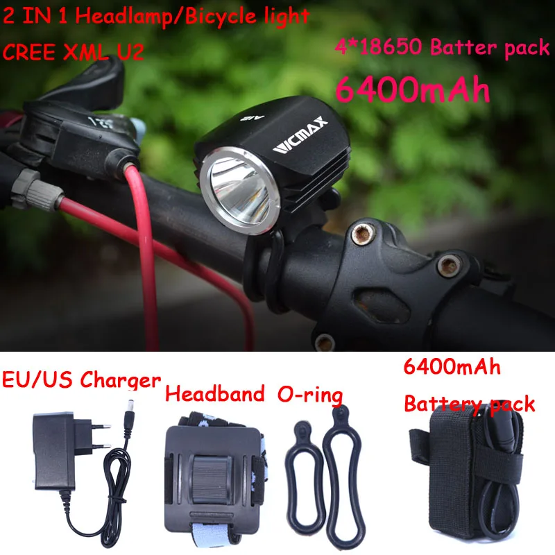Новый велосипедный светильник XM L U2 светодиодный головной 2000 лм
