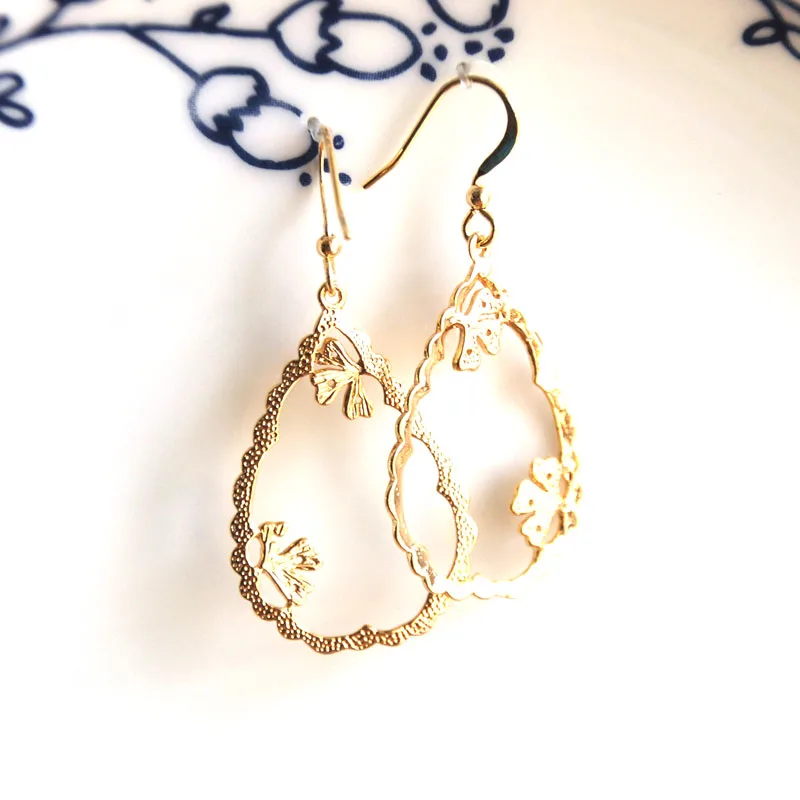 

gold color fashion jewelry Dangle Earrings handmade earring for women gift