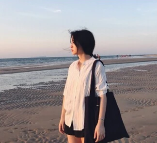 Черная Холщовая Сумка Женская Студенческая сумка на плечо|shoulder bags|canvas bagbags female |
