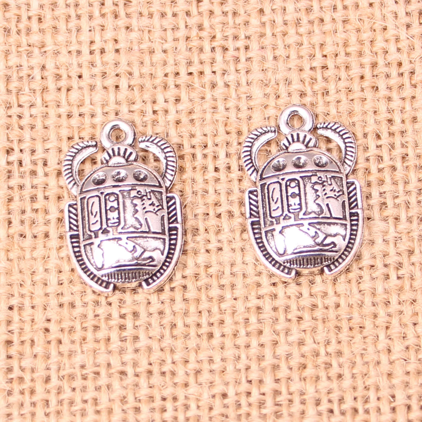 15 шт. тибетские посеребренные насекомые шестиугольные подвески для