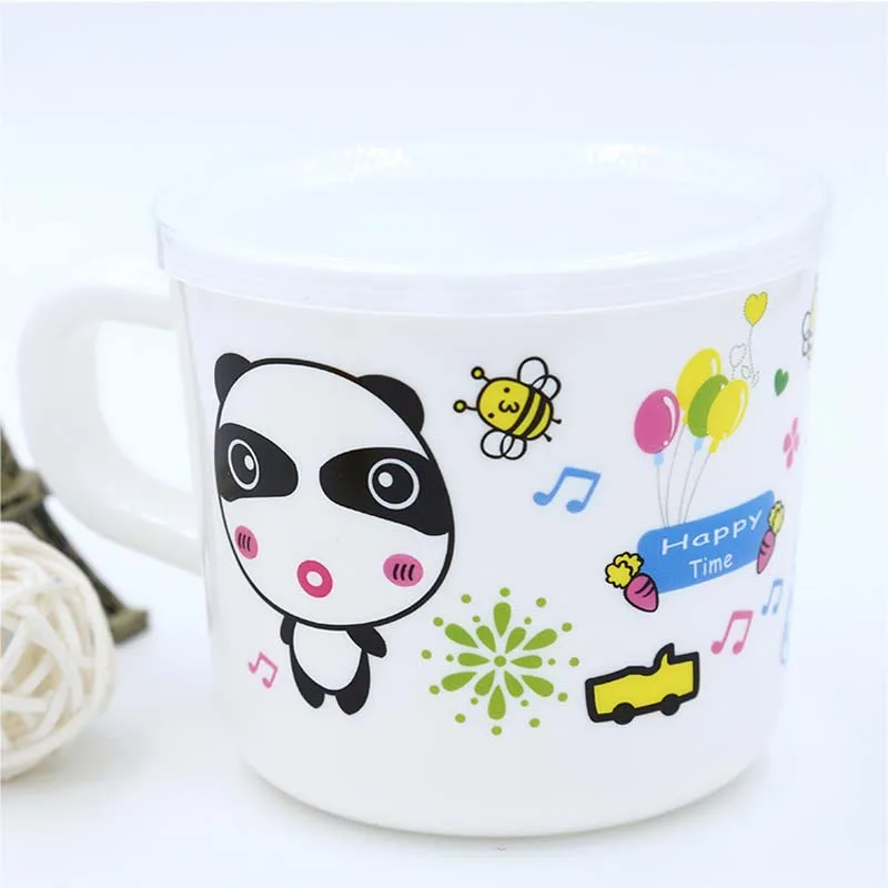Безопасная пластиковая милая детская молочная чашка 150 мл мультяшное животное