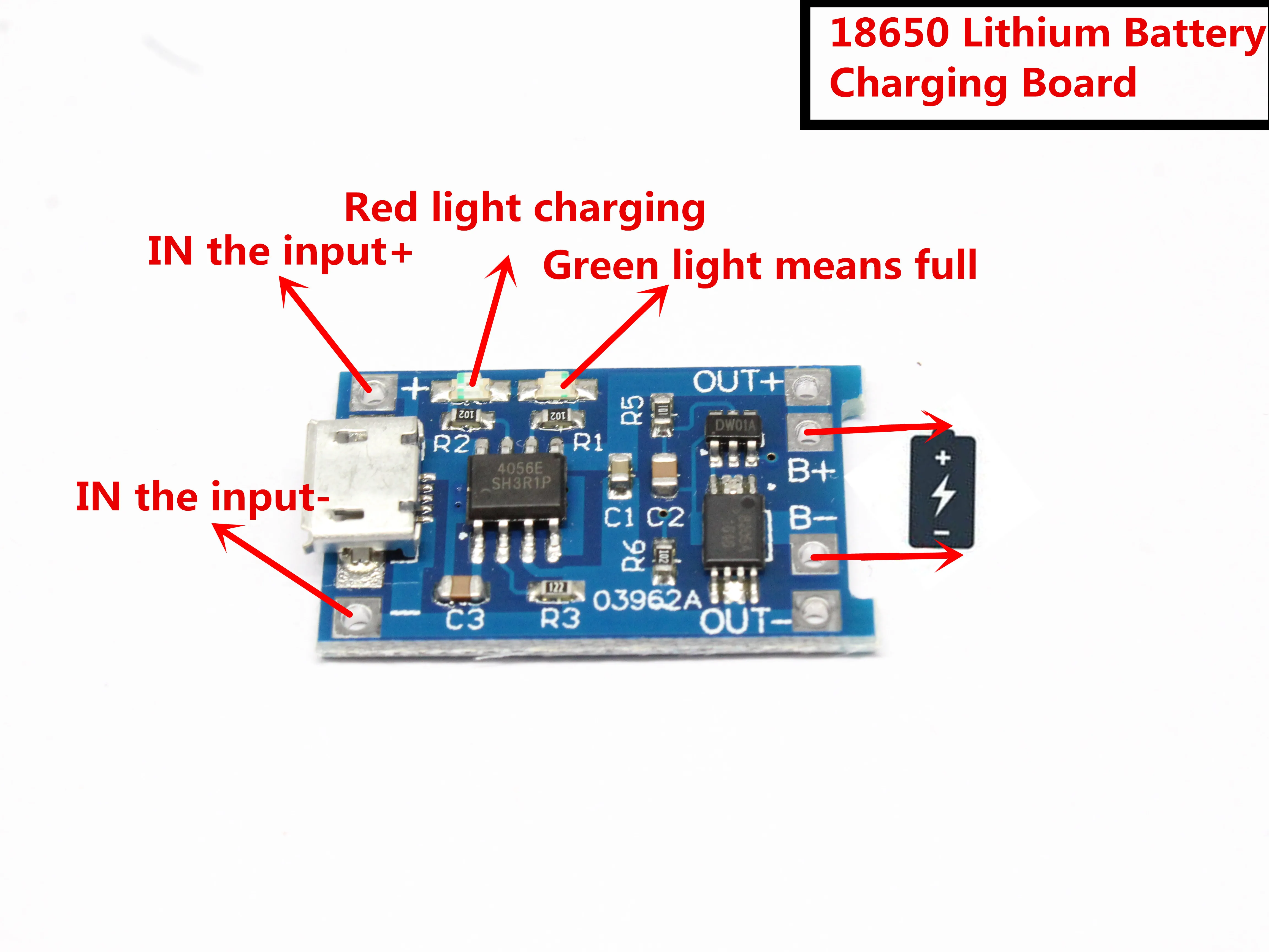 1 шт потребительских упаковок для микро USB 5V 1A 18650 TP4056 модуль зарядного устройства