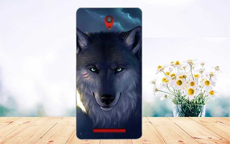 Чехол для Prestigio Muze C7 LTE с рисунком цветов животных и Эйфелевой башни окрашенные