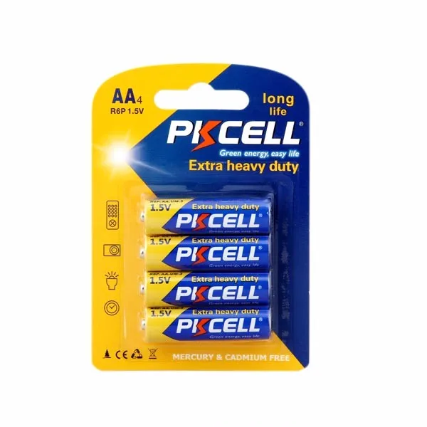 8 шт./2 карты PKCELL Супер сверхмощный аккумулятор R6P AA UM3 MN1500 E91 1,5 V AA батареи 2A одиночное использование батареи