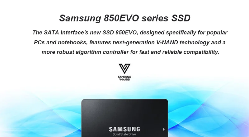 Samsung 850EVO MZ-7LN120BW 120 ГБ Внутренний твердотельный Накопитель SSD 2,5 дюймов скорость чтения 540 МБ/с. SATA твердотельный накопитель для ноутбука/настольного ПК