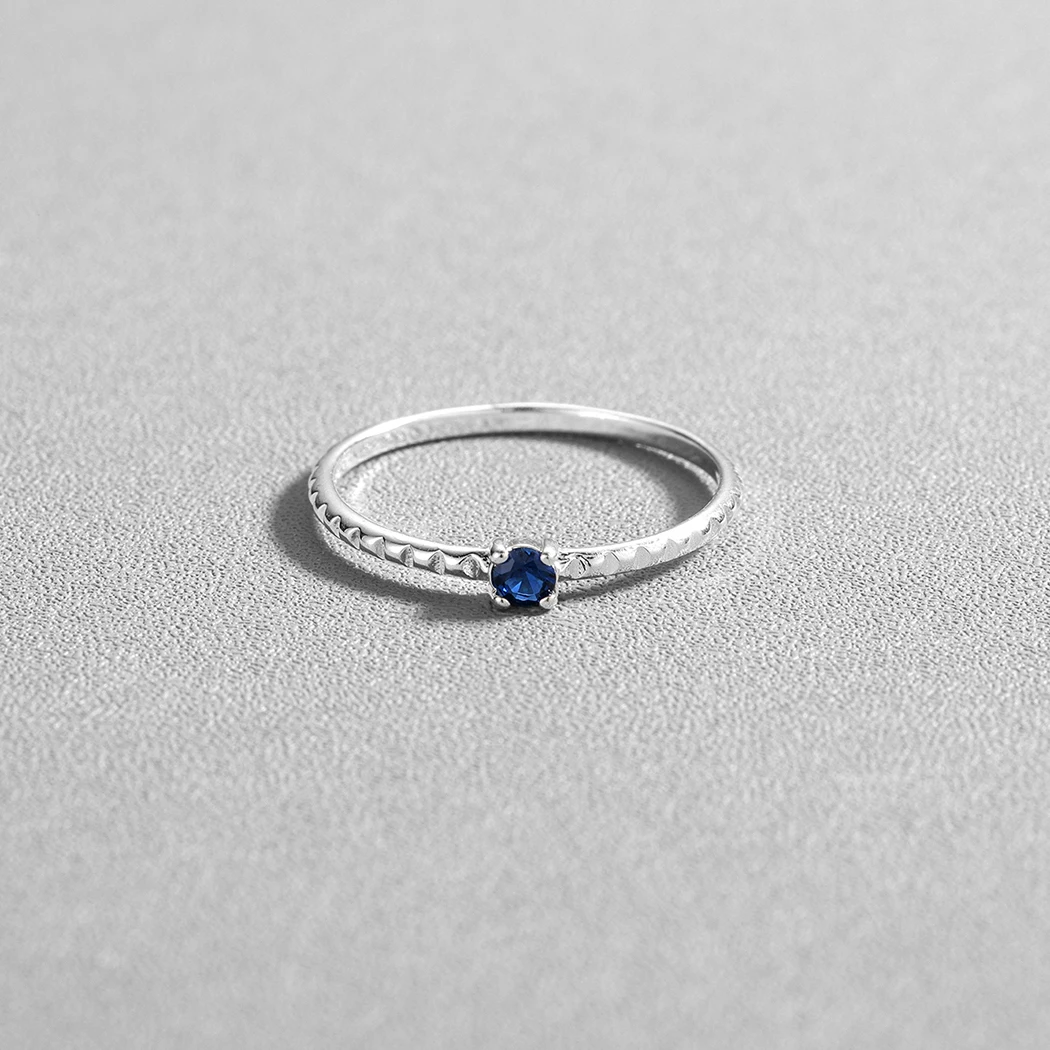 Kinitial модные геометрические кольца с синим кристаллом для женщин девушек