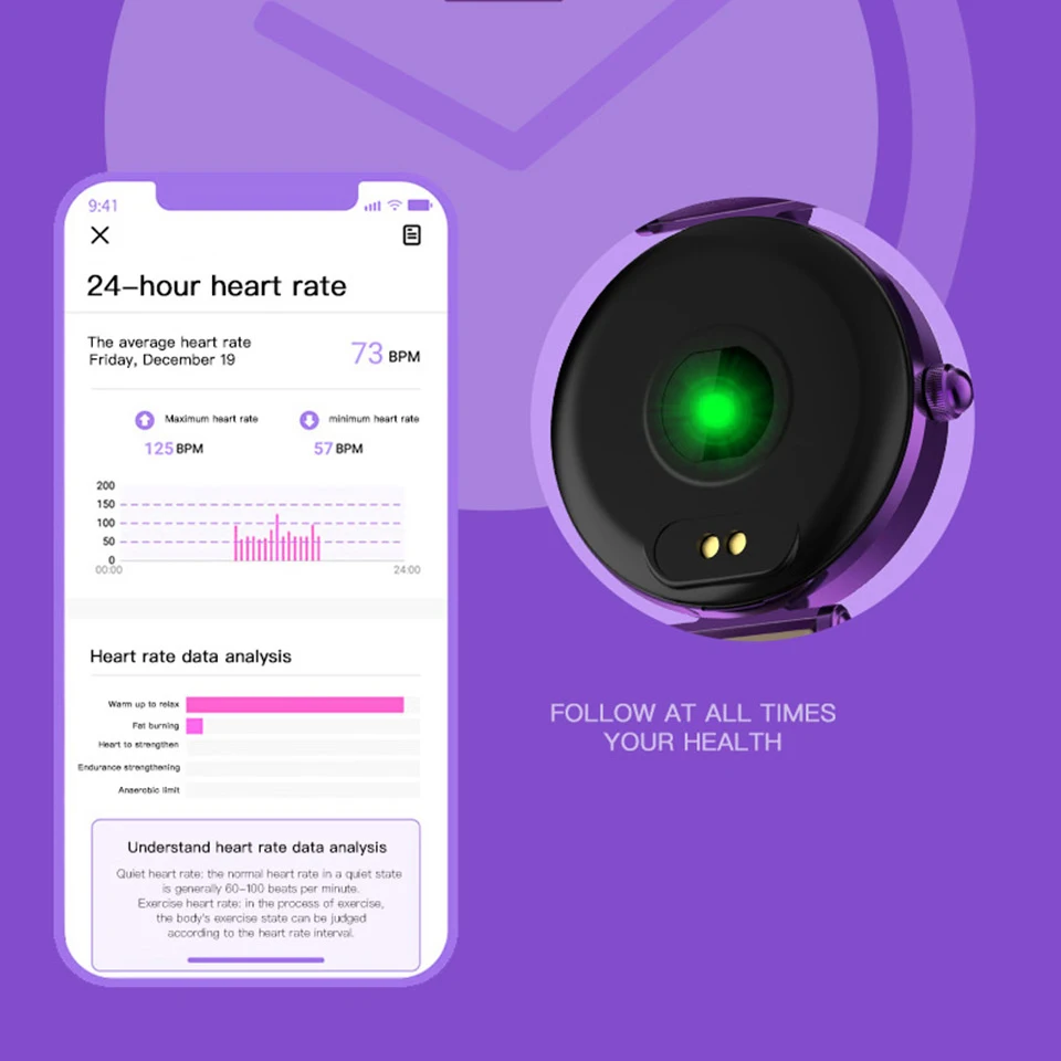 Смарт часы TimeOwner B80 женские пульсометр кровяное давление фитнес трекер умный