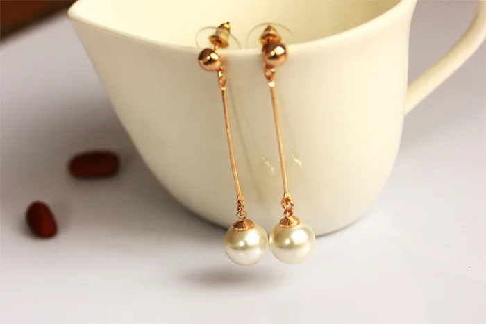 Женские серьги-гвоздики с жемчугом 14 карат | Украшения и аксессуары