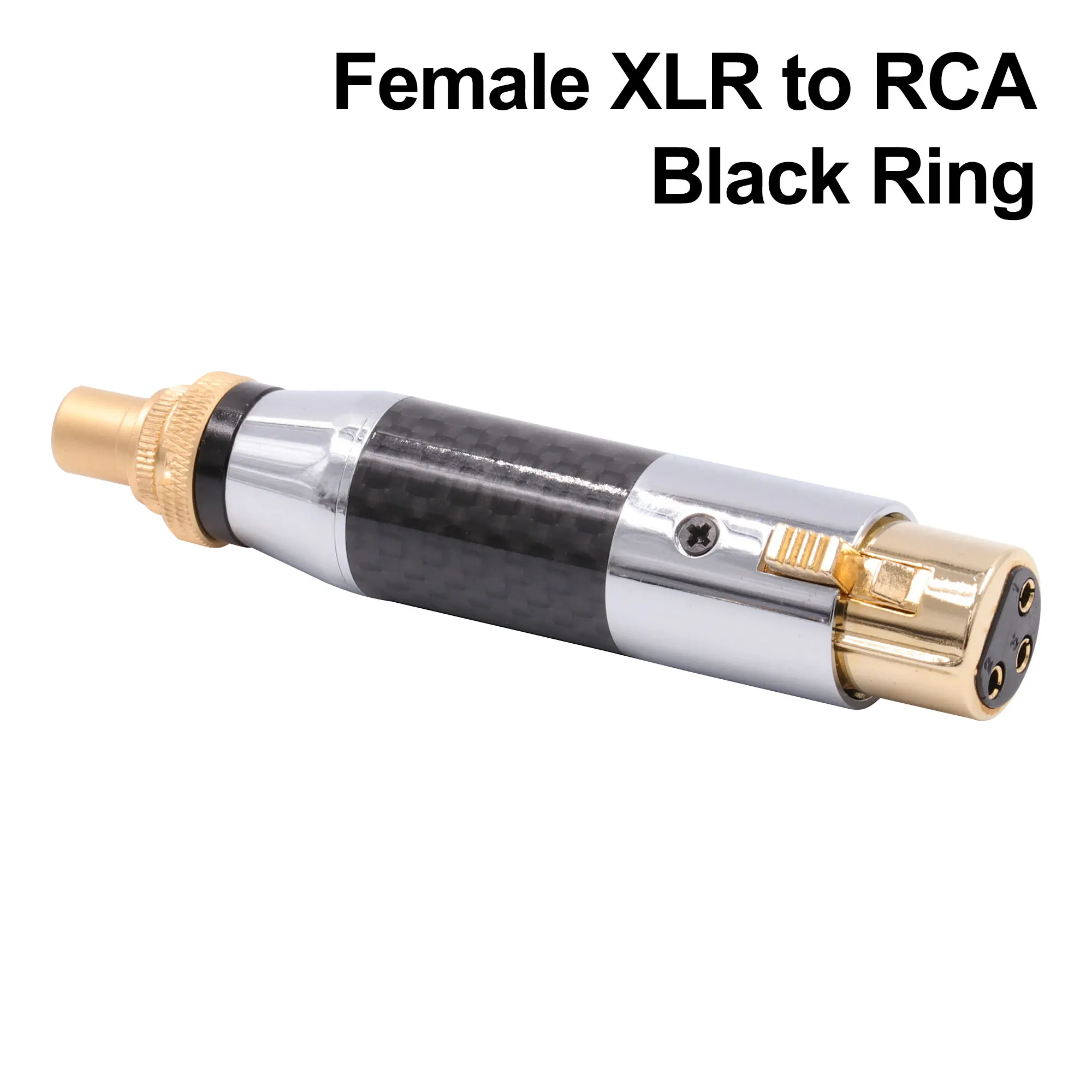 Female to RCA Black 3Pin Женский Мужской баланс XLR на Женский RCA конвертер разъем Hifi аудио штекер Адаптер углеродное волокно позолоченный латунный проводник - Цвет: Female to RCA Black