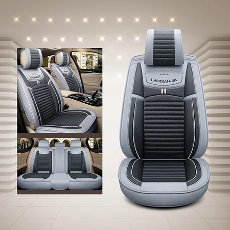 Gray Standard Новые льняные универсальные автомобильные чехлы на сиденья машины для honda accord 2003-2007 honda civic crv jazz fit city Автокресло Протектор - Название цвета: Gray Standard