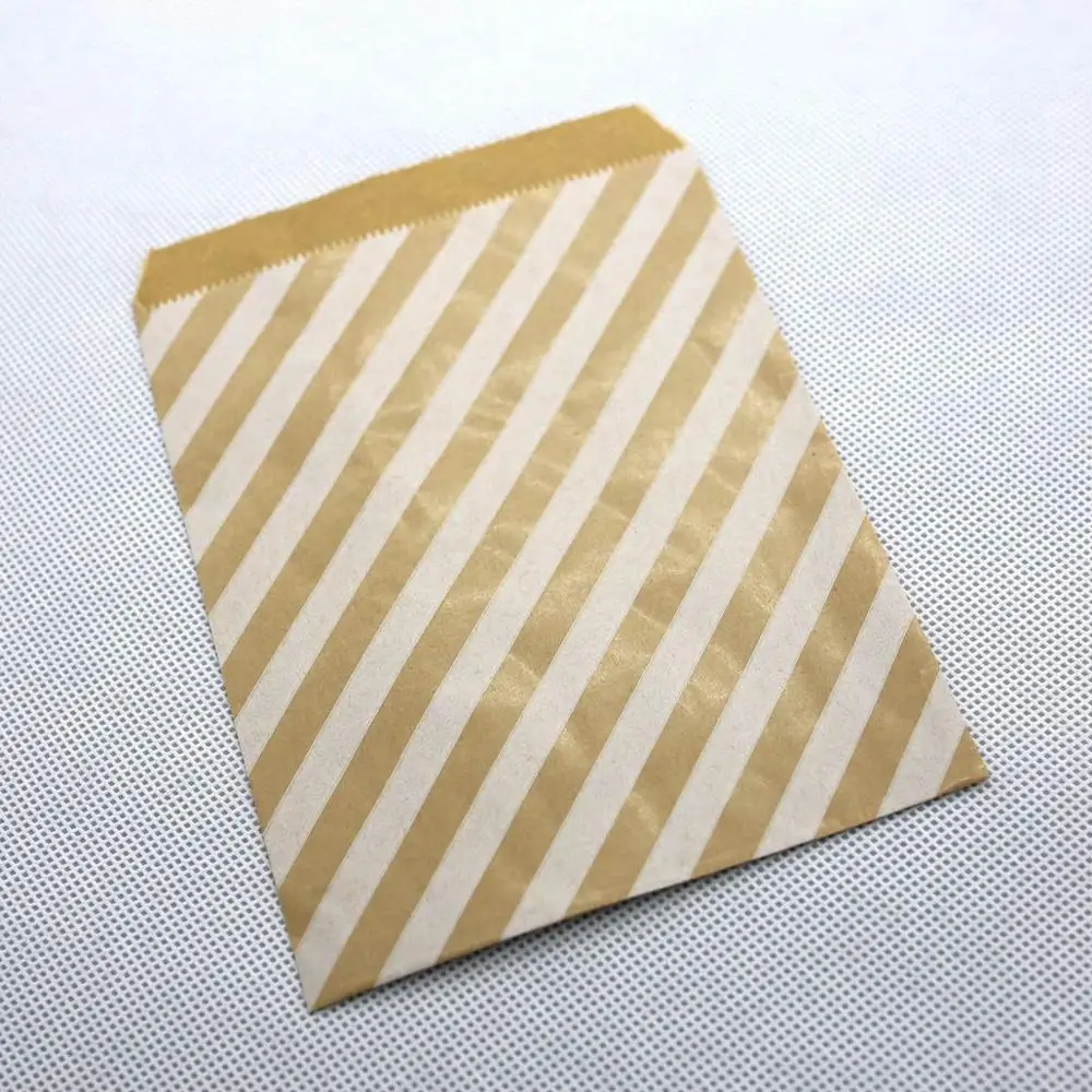 Striped Крафт-бумажные пакеты, любимые мешки, угощенные мешки, подарочные, сумки для выпечки 25 шт./лот - Цвет: Striped