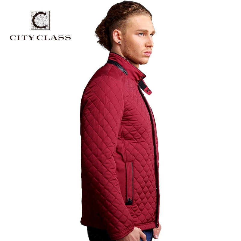 CITY CLASS новый мужчины бизнес отдых приталенный стойка воротник мода синтепон