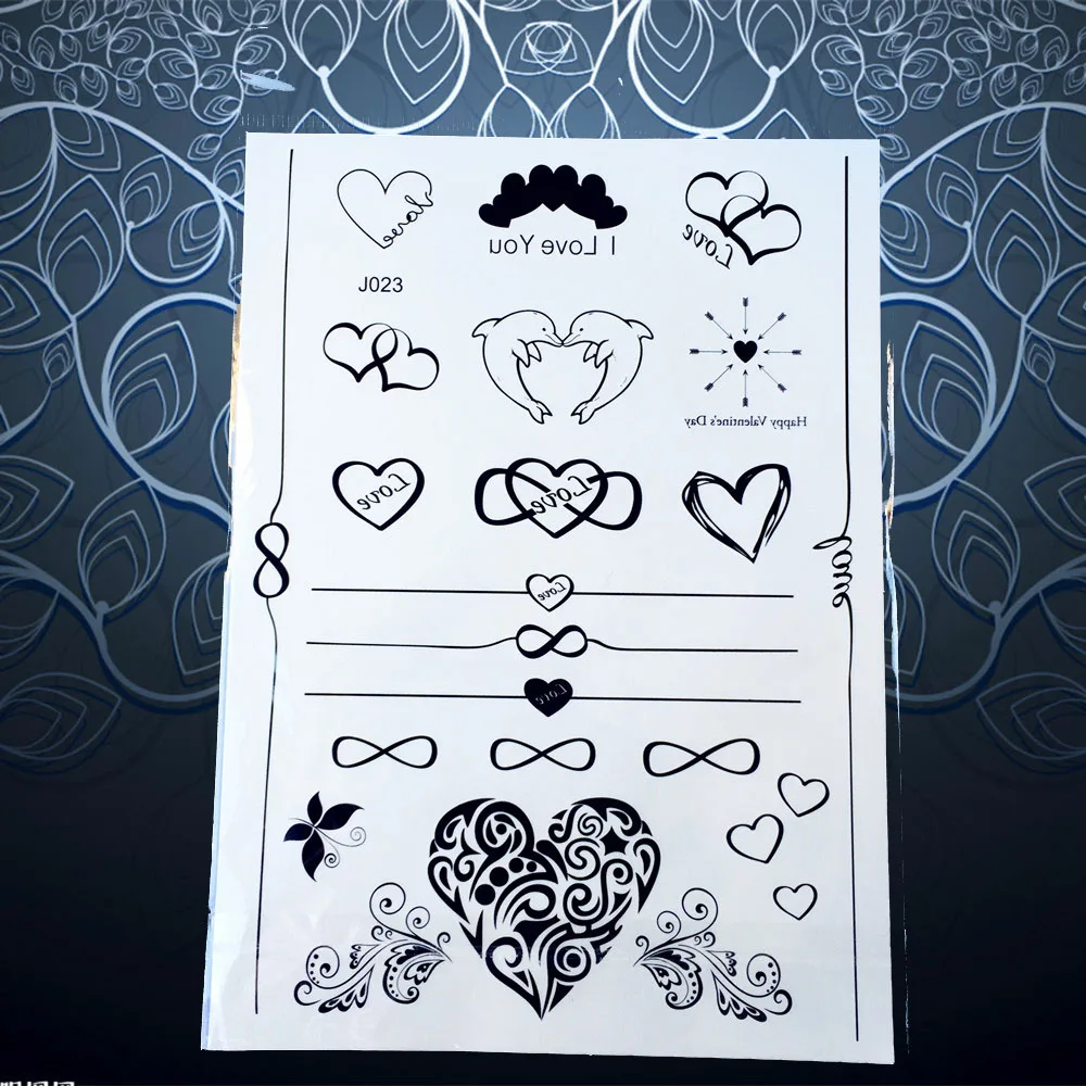 Металлическая татуировка для женщин 1 шт. черная вспышка Mehndi Henna PBJ25 браслет с