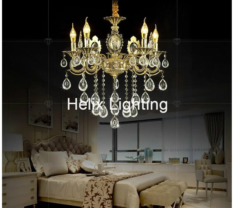 Бесплатная доставка латунь цвет K9 Хрустальная люстра Современная хрустальная