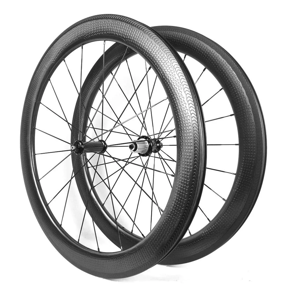 Golf surface carbon wheels 58mm depth 25mm width rims Dimple clincher wheelset power way R36 hubs black 1650g | Спорт и развлечения