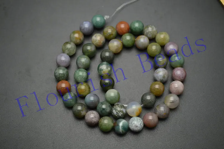 

High Quality Natural Smooth Green Stone Round Loose Beads 4mm~14mm Fashion Jewelry making
