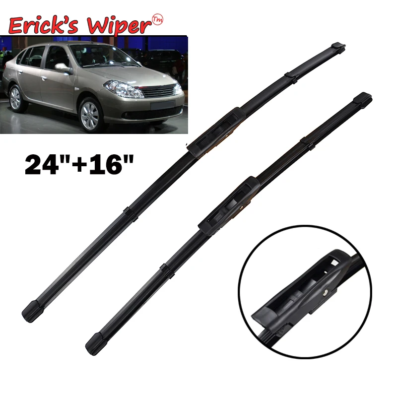 

Передние стеклоочистители Erick's Wiper LHD для Renault Symbol Thalia MK2 2008 - 2013 лобовое стекло переднее окно 24 "+ 16"