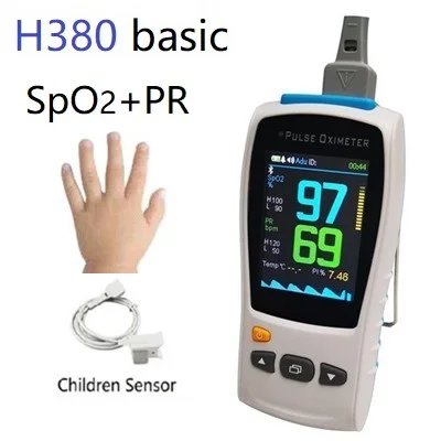 H380 child 2," TFT 1 датчик для новорожденных детей и взрослых ручной пульсоксиметр SPO2 PR медицинский монитор сердечного ритма совместимый с Nellcor DS100A датчик - Цвет: H380 child