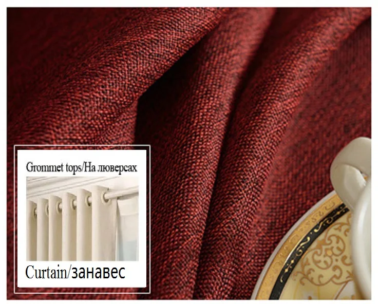 Curtain Чистая естественная сцена затенение цвет хлопок и лен шторы для гостиной высокого класса Контрактная и современная спальня - Цвет: Curtain