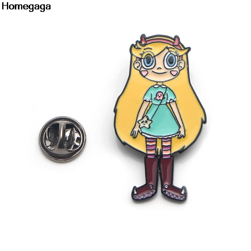Homegaga Star vs the Forces of Evil цинковые булавки для рюкзака, одежда, медаль для сумки, рубашки, значок, броши для мужчин и женщин D2042