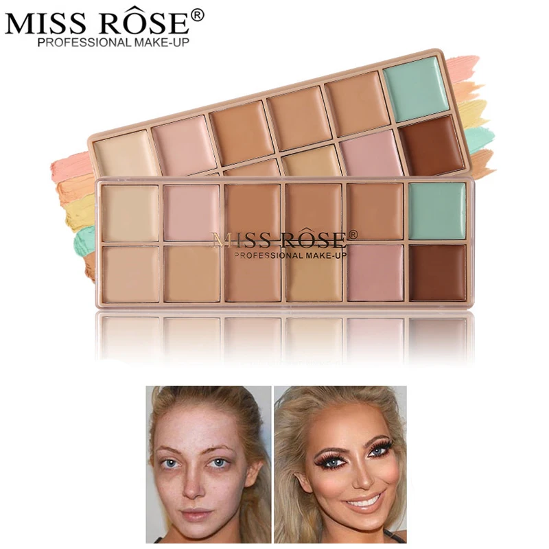 Miss Rose 12 цветов консилер палитра макияж базовый праймер крем для лица круглый контур хайлайтер стойкие