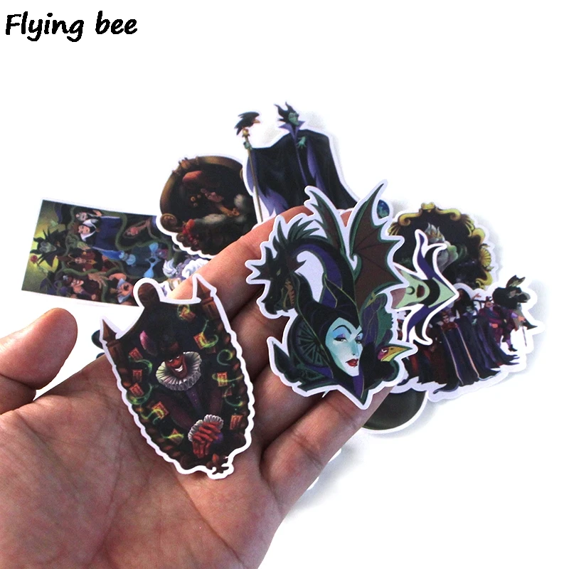 Flyingbee 17 шт. Maleficent Граффити стикер s для детей DIY багаж ноутбук скейтборд Автомобиль Велосипед телефон водонепроницаемый стикер X0134