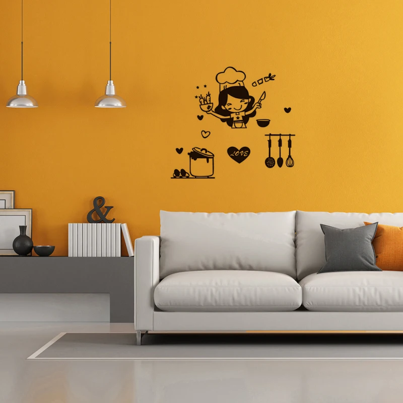 Симпатичная наклейка на кухонный выключатель света наклейки стену украшение для