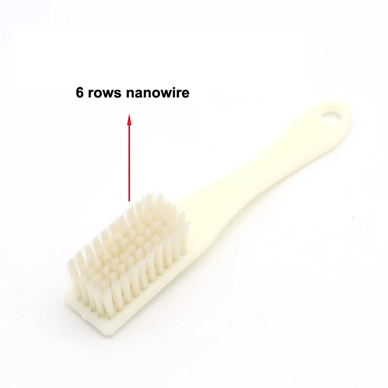 URANN 1 шт. двухцветная Нескользящая силиконовая ручка wenwan щетина nanowire щетка для чистки полировки цвет ing ворсистых кистей