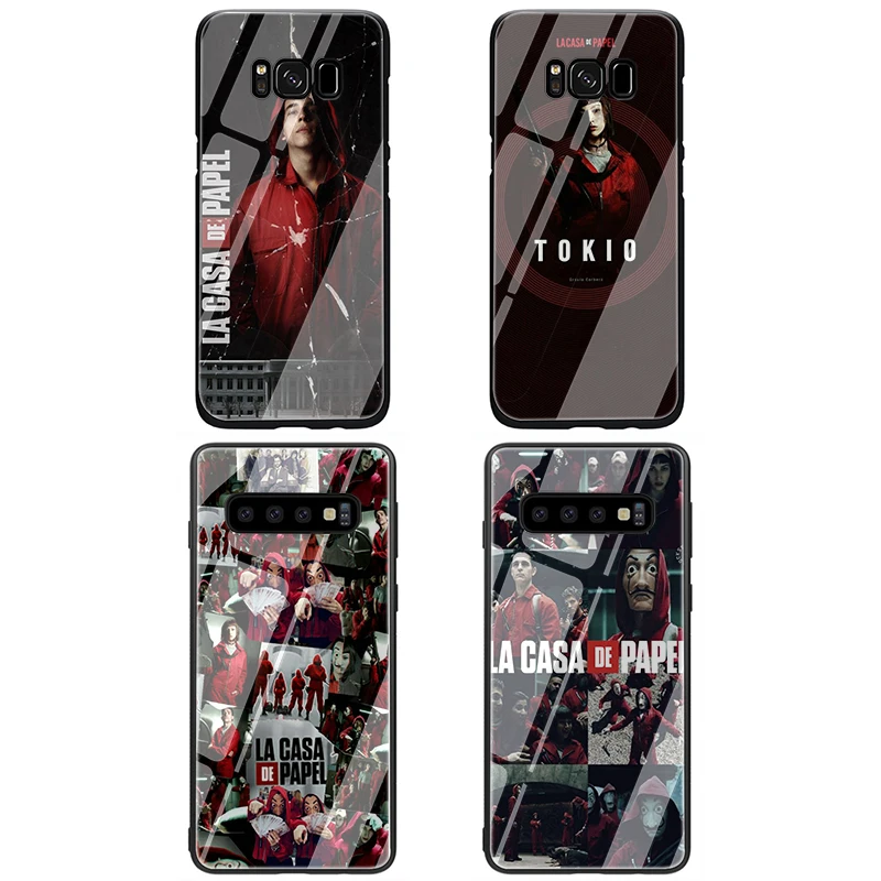La Casa de Papel чехол для телефона из закаленного стекла Samsung Galaxy S7 край S8 S9 S10 Note 8 9 10