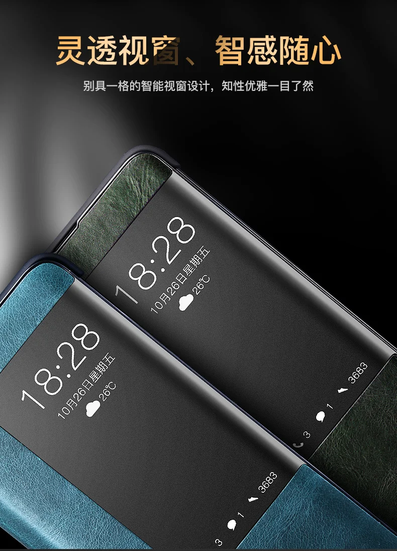 XOOMZ брендовый деловой чехол из натуральной кожи для huawei mate 20 Pro, умный спящий воловьей кожи, умный чехол для телефона huawei mate 20