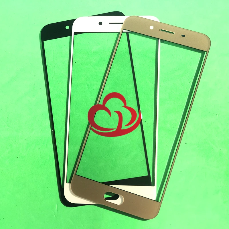 10 шт. Замена ЖК переднего сенсорного экрана Стекло Внешний объектив для OPPO