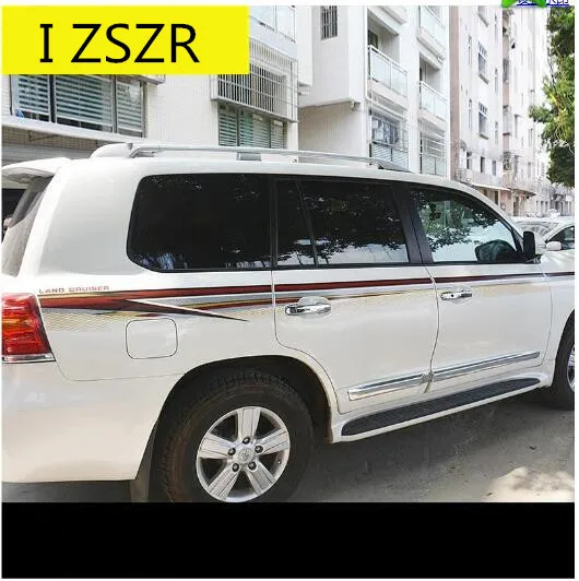 Цветные Популярные Высококачественные наклейки полоски для Toyota Land Cruser LC200 2007 2017