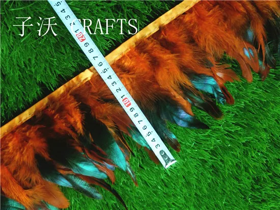 1 метр разноцветные с перьями из хвоста петуха декоративные полосатые юбки