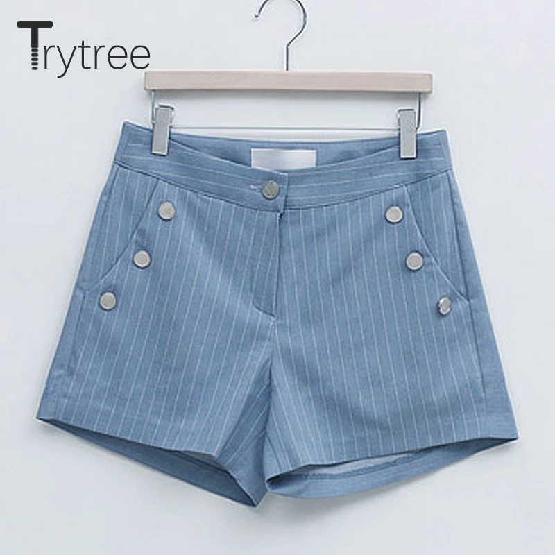 Комплект из двух предметов Trytree Женский повседневный жакет в полоску с синим