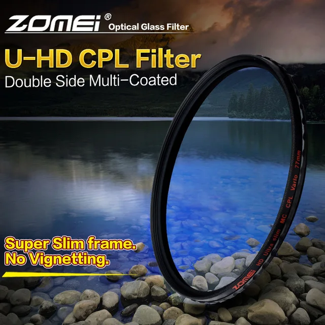 

ZOMEi HD-W MC CPL 18 layer Multi-Coated Circular Polarizer Lens Filter 40.5/49/52/55/58/62/67/72/77/82mm for Canon Fuji Nikon
