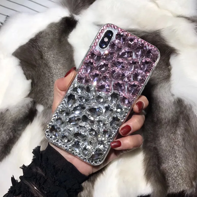 Милый 3D Блестящий Кристалл Алмазы горный хрусталь Жесткий Чехол для iPhone 11 Pro MAX SE 6