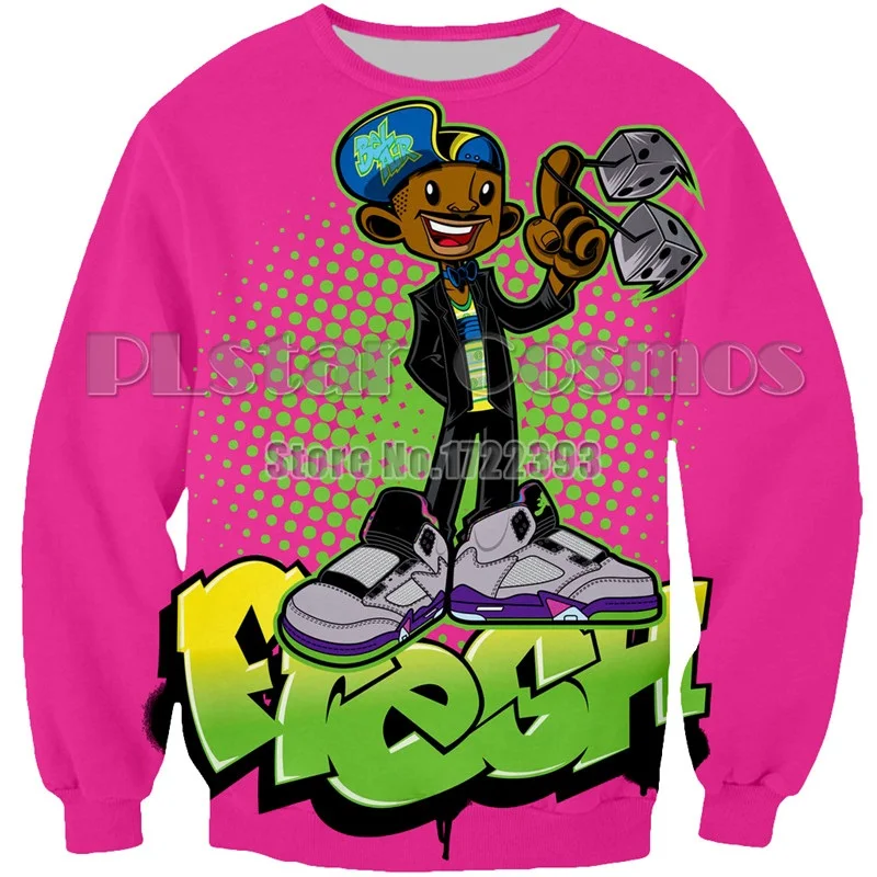 PLstar Cosmos брендовый женский/мужской пуловер с 3d принтом Fresh Prince of Bel Air Will Smith, толстовка с принтом, топы с вязаными воротниками с длинными рукавами