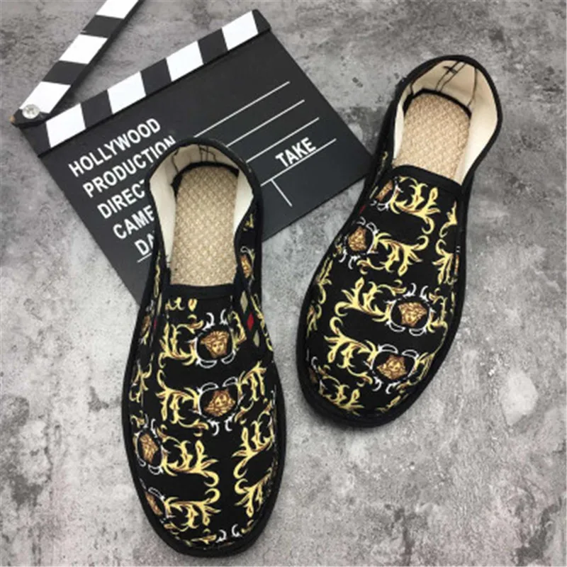 Fashion Flats Shoes Espadrilles Loafers Light Hard-Wearing Rubber Spring Canvas Embroider 2019 Man Women Harajuku | Обувь