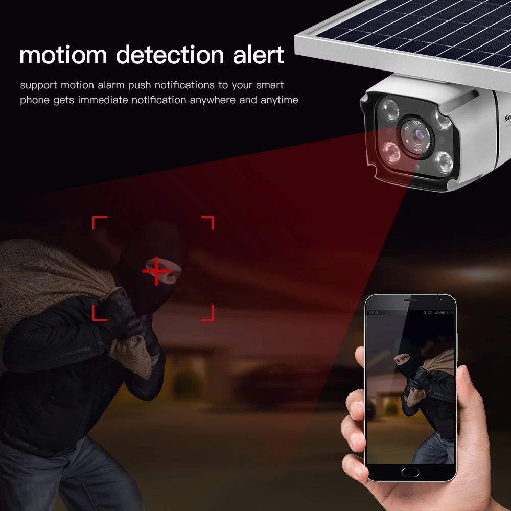 4G sim-карта Беспроводная ip-камера на солнечной батарейке 1080P HD Bullet Камера Безопасности ИК ночного видения на солнечных батареях CCTV камера наблюдения