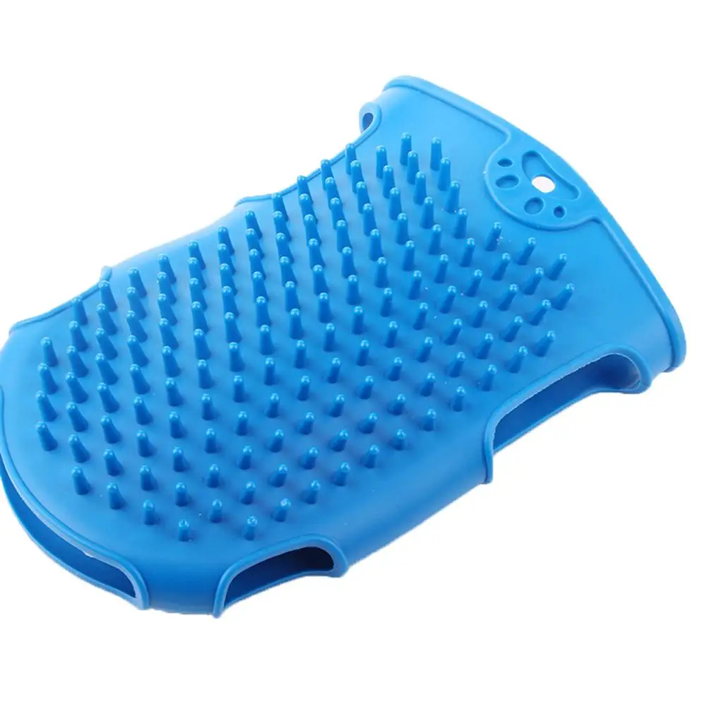 Pet Dog Grooming Gloves Cat Beauty Massage Hair Cleaning Bathing Silicone Bath Brush Supplies 20E |