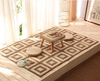 japanese pastoral style natural grass carpet 120x180cm natural mat rush round carpet hand made carpete bedroom carpet