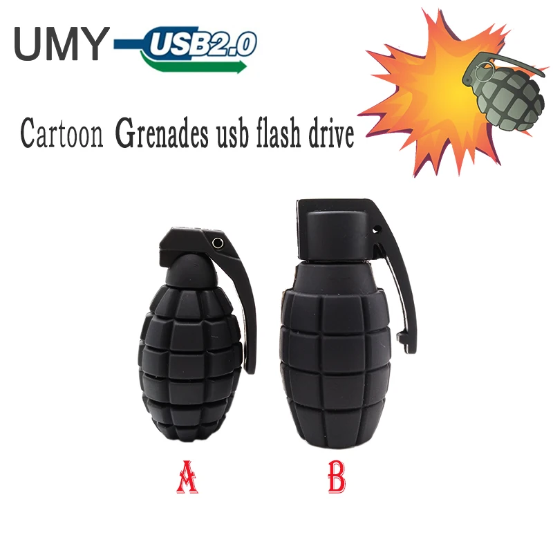 

USB flash drive cartoon Grenades model pen drive 4GB 8GB 16GB 32GB 64GB memory stick u disk creative gift pendrive cle usb2.0