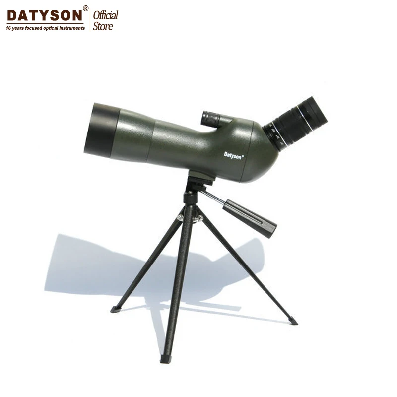 

Datyson 20-60x60AE Водонепроницаемая угловая точечная труба с триподом, оптический зум, телескоп для наблюдения за птицами, армейский зеленый