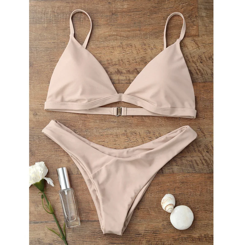 

ITFABS Women Solid Bikini Sets 2020 Sexy Lady Brazilian Swimwear Triangle Swimsuit Female Bathing Suit Biquini Summer Beachwear