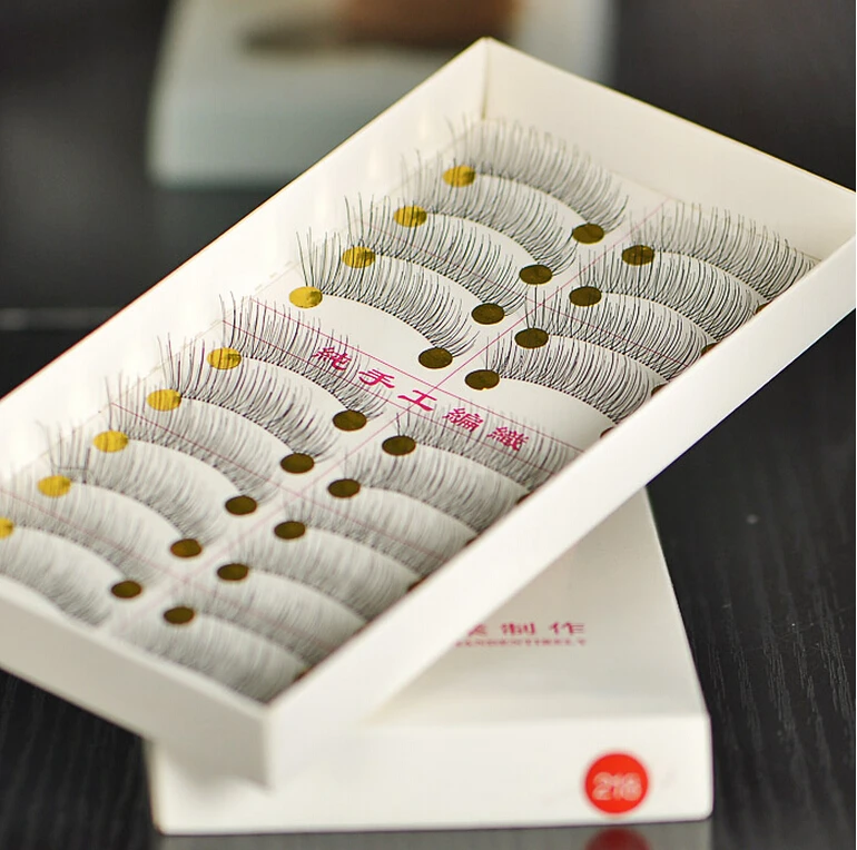 Натуральные длинные густые накладные ресницы ручной работы для макияжа 10