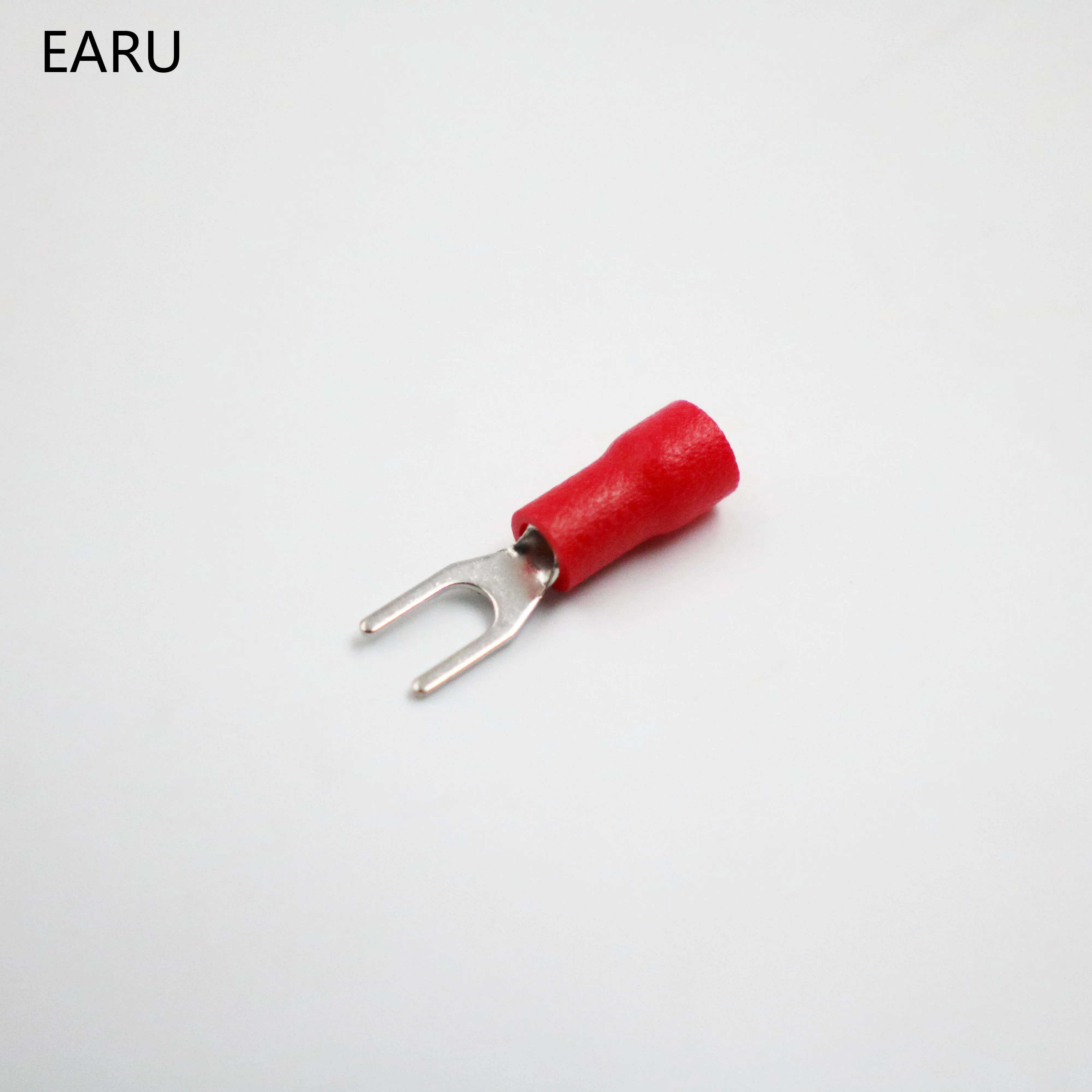 SV1.25 4 красный Furcate Вилка Лопата 22 ~ 16AWG провода обжимные прессованные клеммы