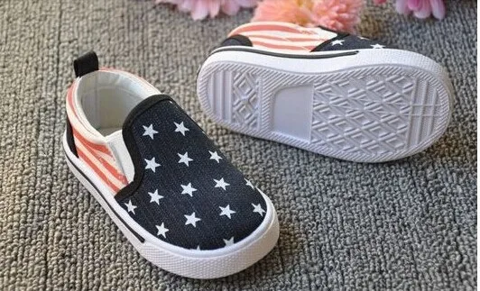 free ship fashion star stripe patchwork fits 1-4 years kids baby girls children shoes first walkers | Детская одежда и обувь