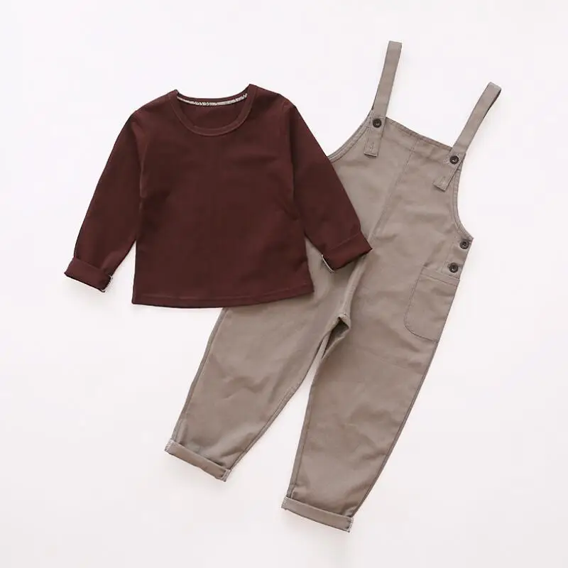 Модный повседневный весенне-осенний комплект для маленьких девочек 2018 одежда