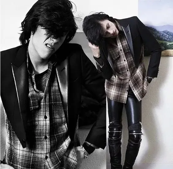 

S-5XL! 2017 Мужская одежда GD стилист стиль, экокожа (полиуретан), воротник шить неровный подол пальто с хвостом костюм костюмы для певцов больших размеров