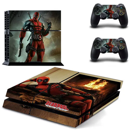 DPTM1423 С изображением дедпула из комиксов Марвел пленка наклейка для PS4 виниловая наклейка, стикер для Playstation 4 консоли и 2 контроллеры PS4 Стикеры - Цвет: DPTM1423